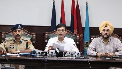 Seven murder, four robbery and two police custody escape plans foiled with the arrest of 11 gang members, says Punjab AGTF chief Promod Ban. (HT Photo) Seven murder, four robbery and two police custody escape plans foiled with the arrest of 11 gang members, says Punjab AGTF chief Promod Ban. (HT Photo)