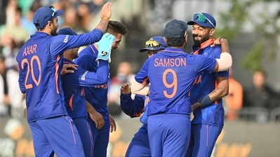 Team India in action during the 2nd T20I against Ireland (Twitter/BCCI) Team India in action during the 2nd T20I against Ireland (Twitter/BCCI)