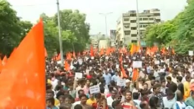 Protest march held over Udaipur killing in the city (ANI)