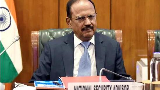 Ajit Doval on Thursday inaugurated the first ever meeting of Multiagency Maritime security group. (HT file image)