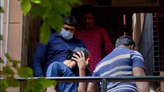 Mohammed Zubair being brought by the Delhi Police to Bengaluru on Thursday. (PTI)