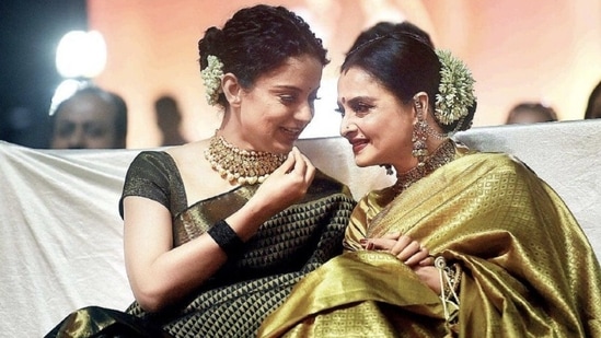 Kangana Ranaut reacted to Rekha's compliment for her.