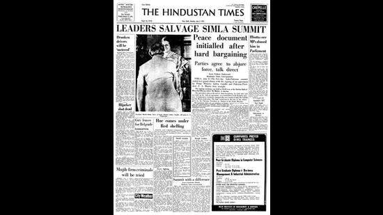 HT This Day: July 3, 1972 -- Leaders salvage Simla summit HT This Day: July 3, 1972 -- Leaders salvage Simla summit