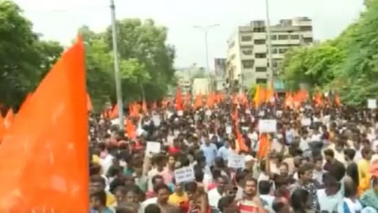 Protest march held over Udaipur killing in the city(ANI)