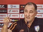 Prior to the virtual meeting with Stimac, the CoA had an online discussion with Sunil Chhetri, Sandesh Jhingan and Gurpreet Singh.(PTI) Prior to the virtual meeting with Stimac, the CoA had an online discussion with Sunil Chhetri, Sandesh Jhingan and Gurpreet Singh.(PTI)