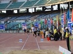 Triple jumper Abdulla Aboobacker. (AFI) Triple jumper Abdulla Aboobacker. (AFI)