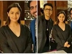Alia Bhatt with Karan Johar in London. Alia Bhatt with Karan Johar in London.