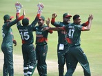 Bangladesh cricket team in action. Bangladesh cricket team in action.