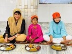 Mandira Bedi with daughter Tara and son Vir. 