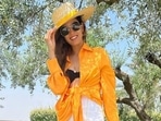 Loved Mira Rajput's orange shirt and white shorts set for Italy holiday with Shahid Kapoor? It costs <span class='webrupee'>₹</span>22k Loved Mira Rajput's orange shirt and white shorts set for Italy holiday with Shahid Kapoor? It costs <span class='webrupee'>₹</span>22k