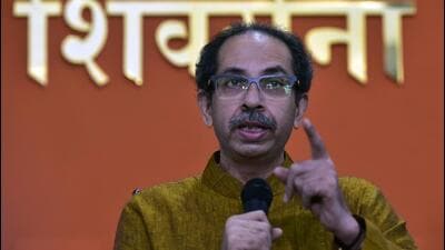 Shiv Sena chief Uddhav Thackeray addressing a press conference on Friday. Anshuman Poyrekar/ HT Photo Shiv Sena chief Uddhav Thackeray addressing a press conference on Friday. Anshuman Poyrekar/ HT Photo