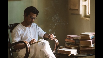 Nawazuddin Siddiqui in and as Saadat Hasan Manto in ‘Manto’ (2018) directed by Nandita Das. (A still from ‘Manto’ taken from ‘Manto & I’ by Nandita Das; published by Aleph) Nawazuddin Siddiqui in and as Saadat Hasan Manto in ‘Manto’ (2018) directed by Nandita Das. (A still from ‘Manto’ taken from ‘Manto & I’ by Nandita Das; published by Aleph)