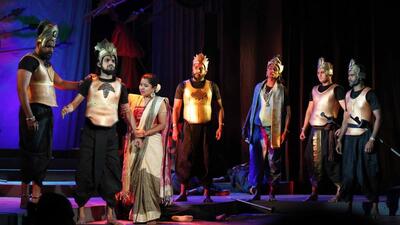 ‘Parva’ narrates the story of the Mahabharata through a series of dramatic monologues. The play depicts the principal characters of the Mahabharata, including Kunthi, Draupadi, and others. (SOURCED) ‘Parva’ narrates the story of the Mahabharata through a series of dramatic monologues. The play depicts the principal characters of the Mahabharata, including Kunthi, Draupadi, and others. (SOURCED)