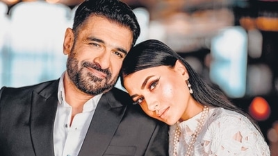 Eijaz Khan and Pavvitra Punia pose together Eijaz Khan and Pavvitra Punia pose together