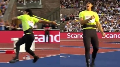 Neeraj Chopra makes blockbuster return to Diamond League Neeraj Chopra makes blockbuster return to Diamond League