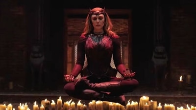 Elizabeth Olsen in a still from Doctor Strange in the Multiverse of Madness, Elizabeth Olsen in a still from Doctor Strange in the Multiverse of Madness,