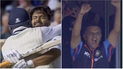 Rishabh Pant; Rahul Dravid (Twitter)