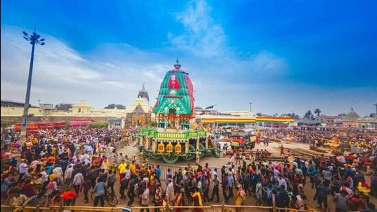 Rath Yatra was held in Puri without devotees for last two years following a SC directive. (HT photo)