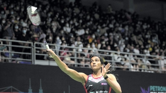 India's Pusarla V. Sindhu plays againstTaiwan's Tai Tzu-ying&nbsp;(AP)