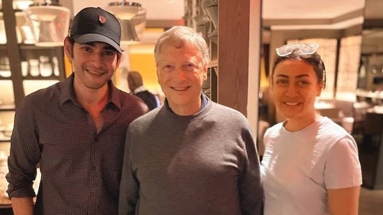 Bill Gates tweeted about meeting Mahesh Babu and Namrata Shirodkar in New York.