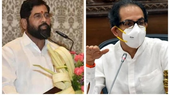 Maharashtra chief minister Eknath Shinde and Shiv Sena chief Uddhav Thackeray.