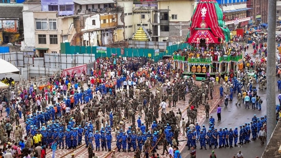 Odisha Police have made top-notch security arrangements keeping the expected crowd at the festival in mind.(PTI)