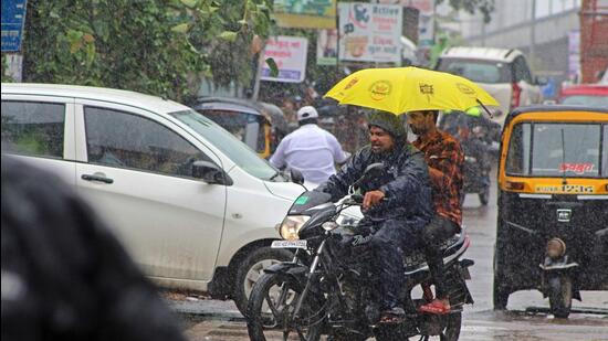 IMD noted that the normal to above normal rainfall probability is likely over some parts of north India, Central India and most parts of the South Peninsula. (In pic) Pune city witnessed light shower on Friday. (Ravindra Joshi/HT PHOTO)
