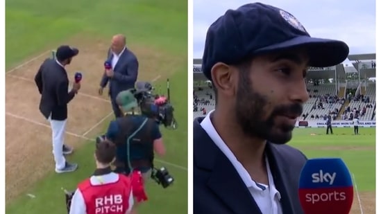 Jasprit Bumrah at the toss in India vs England 5th Test Jasprit Bumrah at the toss in India vs England 5th Test