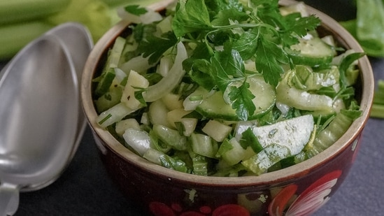 Cucumber: The high water content in cucumbers makes them a great food for relieving bloating. But, you need to make sure you do not overeat them.(Unsplash)