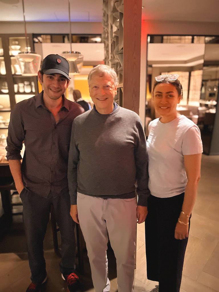 Bill Gates tweeted about meeting Mahesh Babu and Namrata Shirodkar in New York. Bill Gates tweeted about meeting Mahesh Babu and Namrata Shirodkar in New York.