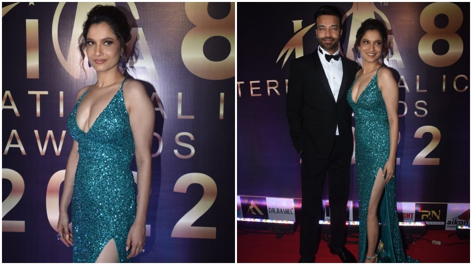 Ankita Lokhande stuns in an emerald green dress.&nbsp;(HT Photo/Varinder Chawla)