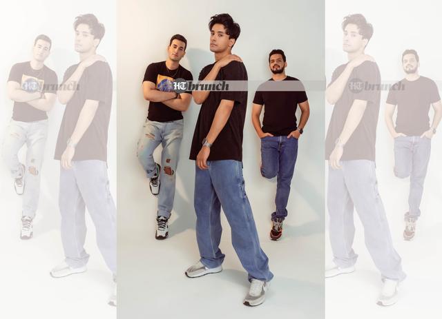 The musicians of today don’t have to do what Anand did. They just utilise technology and the streaming platforms at hand to distribute their music; On Mayur: T-shirt by United Colors of Benetton; Jeans by Calvin Klein; Shoes by Puma; On Aksh: T-shirt by Zara; Jeans by Levis; Shoes by Nike; On Rishab: Jeans by GAP; T- shirt by Rishab Rikhiram Sharma; Shoes by Nike Jordan (Vidushi Gupta) The musicians of today don’t have to do what Anand did. They just utilise technology and the streaming platforms at hand to distribute their music; On Mayur: T-shirt by United Colors of Benetton; Jeans by Calvin Klein; Shoes by Puma; On Aksh: T-shirt by Zara; Jeans by Levis; Shoes by Nike; On Rishab: Jeans by GAP; T- shirt by Rishab Rikhiram Sharma; Shoes by Nike Jordan (Vidushi Gupta)