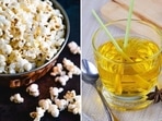 Popcorn and lemongrass tea can help in boosting your immunity and preventing you from infections.(Pinterest) Popcorn and lemongrass tea can help in boosting your immunity and preventing you from infections.(Pinterest)