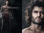 Vijay Deverakonda bares it all in Liger poster. Vijay Deverakonda bares it all in Liger poster.