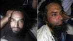 The photos of Mohammad Riyaz Akhtari, the prime accused in the Udaipur tailor murder case, with BJP leaders emerged on social media today. (Sourced) The photos of Mohammad Riyaz Akhtari, the prime accused in the Udaipur tailor murder case, with BJP leaders emerged on social media today. (Sourced)