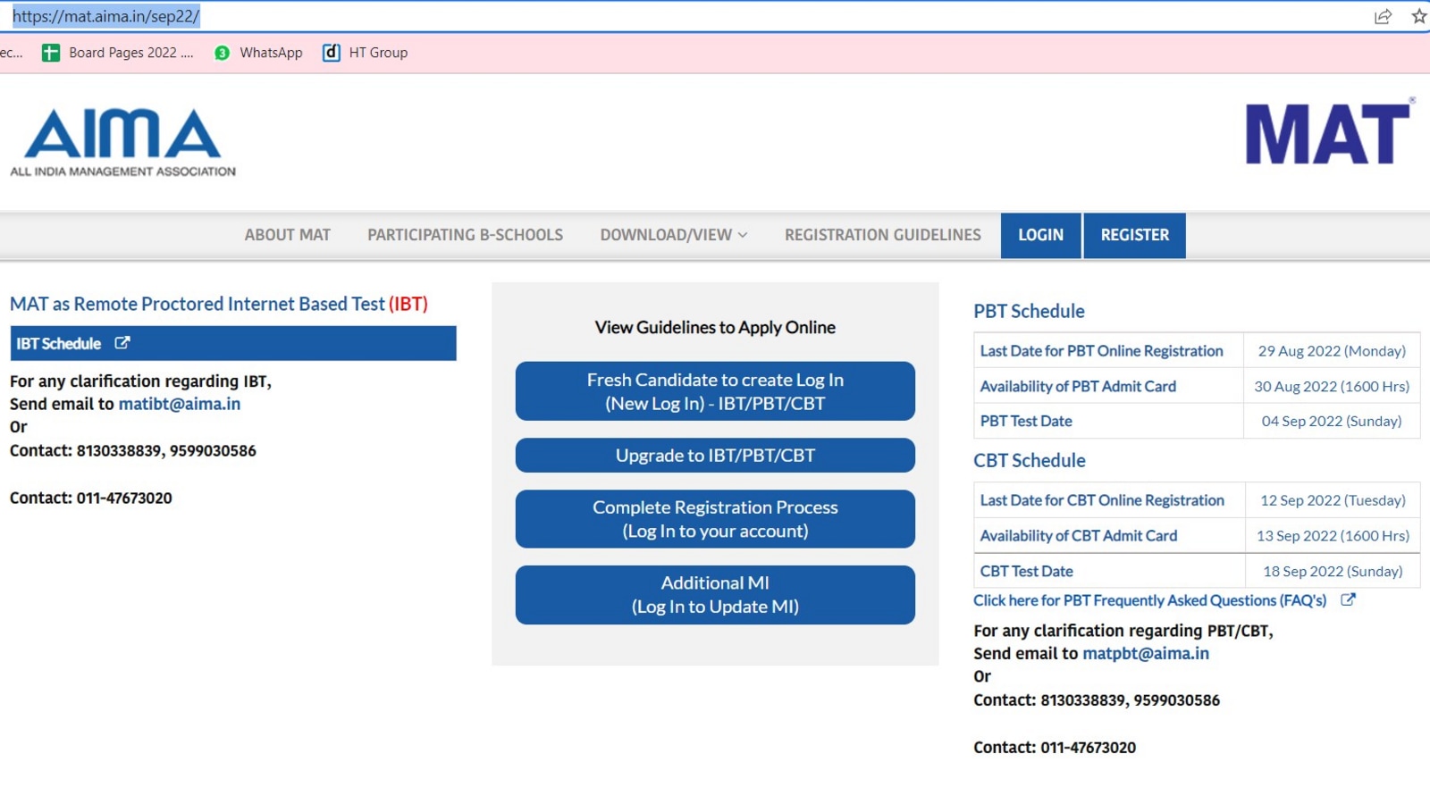 AIMA MAT 2022 registration begins for September session
