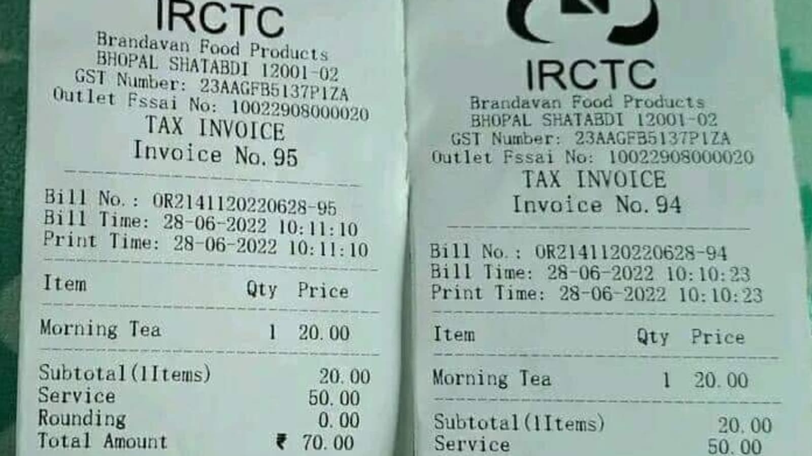 Shatabdi Express Passenger Paid 70 Instead Of For Tea Here S Why Latest News India Hindustan Times