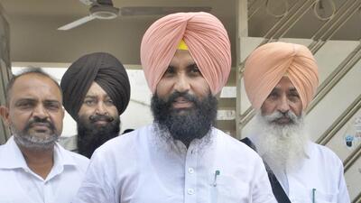 A file photo of Lok Insaf Party chief Simarjeet Singh Bains. The main accused in the rape case, he is still at large. (HT File Photo) A file photo of Lok Insaf Party chief Simarjeet Singh Bains. The main accused in the rape case, he is still at large. (HT File Photo)
