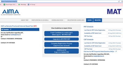 AIMA MAT 2022 registration begins for September session AIMA MAT 2022 registration begins for September session
