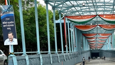 The Y-shaped underpass on Benito Benito Juarez Marg (Twitter/Manish Sisodia) The Y-shaped underpass on Benito Benito Juarez Marg (Twitter/Manish Sisodia)