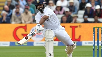 Rishabh Pant plays a shot during the first day of 5th Test (AP) Rishabh Pant plays a shot during the first day of 5th Test (AP)