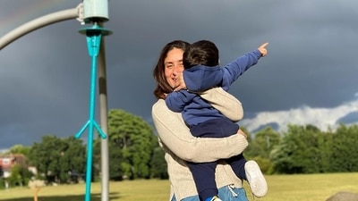 Kareena Kapoor and her son Jehangir Ali Khan in London. Kareena Kapoor and her son Jehangir Ali Khan in London.