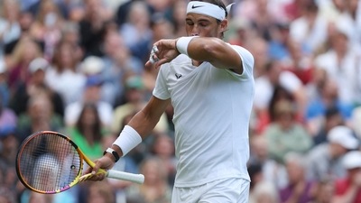 Spain's Rafael Nadal during his second round match against Lithuania's Ricardas Berankis&nbsp; (REUTERS)
