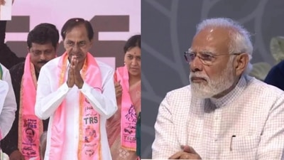 Telangana chief minister K Chandrasekhara Rao and Prime Minister Narendra Modi. (file image)