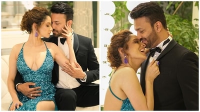 On Friday, Ankita dropped romantic photos of her and Vicky on Instagram. They showed the couple striking loved-up poses for the camera. The television star captioned her post, "It is good to win awards but the most important is to win it together. Congratulations baby for winning the best Jodi award." She also posted a few images displaying her striking ensemble, which is from the shelves of the clothing label Aleta. (Instagram) On Friday, Ankita dropped romantic photos of her and Vicky on Instagram. They showed the couple striking loved-up poses for the camera. The television star captioned her post, "It is good to win awards but the most important is to win it together. Congratulations baby for winning the best Jodi award." She also posted a few images displaying her striking ensemble, which is from the shelves of the clothing label Aleta. (Instagram)