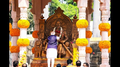 The Pune Municipal Corporation (PMC) spent Rs52.86 lakh on the 9.5-feet tall statue of Chhatrapati Shivaji Maharaj which was unveiled by Prime Minister Narendra Modi on March 6. (FILE PHOTO)