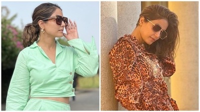 Hina Khan says 'go where the wind takes you' in mini dress and a co-ord outfit slays summer goals. Fashion queen, we say (Instagram) Hina Khan says 'go where the wind takes you' in mini dress and a co-ord outfit slays summer goals. Fashion queen, we say (Instagram)