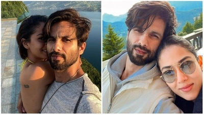 Shahid Kapoor shared two pictures with wife Mira Rajput on Instagram.&nbsp;