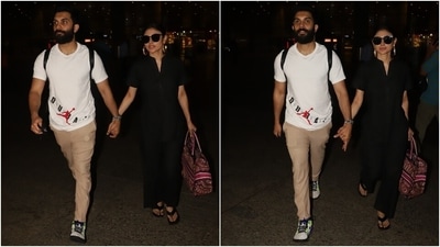 Lastly, Mouni went for glowing skin, glossy nude lip shade and minimal makeup to give some last finishing touches to her look. (HT Photo/Varinder Chawla) Lastly, Mouni went for glowing skin, glossy nude lip shade and minimal makeup to give some last finishing touches to her look. (HT Photo/Varinder Chawla)