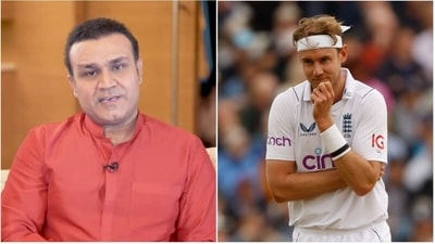 Virender Sehwag; Stuart Broad (Twitter/REUTERS) Virender Sehwag; Stuart Broad (Twitter/REUTERS)